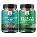 Bundle of Liver Suppport Supplemen Dukungan Hati dengan NAC untuk Cleanse Liver dan Advanced Bile Salt TuDCA Tambahan untuk Dukungan kandung kemih Ginjal dan Hati