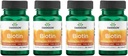 Swanson Biotin - Timed- Lepaskan 10.000 mcg 60 Tab (4 Pack)