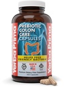 Yelba Prima Prebiotic Colon Care Capsules, 400 Caps - Five Forms of Fiber Plus FOS Pre- Suplemen Kesehatan Dietary - Soluble Soluble & Insoluble Fibers for Regularity & Digetives Support