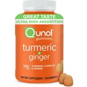 Quhol Turmeric dan Ginger Gummies - Bersama Tambahan Dukungan dengan Ledakan Tinggi Ultra, 90 Count Vegan dan Gluten Free Gummies