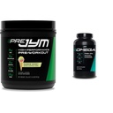 JYM Supplemen Ilmu Pengetahuan Pre Jym Serbet 30 Pelayan & Omega JYM Ikan Minyak 2800mg 120 Softgels