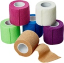 MEDca Self Adherent Cohesive Crap Bandages 2 Inches X 5 Yard 6 Count, (Rainbow Color)
