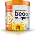 Bidang Nutrition Top Secret BCAA Re@-@ Igniter Vegan Amino Acid Suplemen dengan Astaxanthin dan Electrolite, Hidration dicampur dengan air Coconut, 9.84 oz (30 porsi), Polope Mangga
