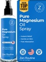 Spray Minyak Magnesium murni - 8oz (Single) - USP Tingkat - Magnesium Oil untuk Feet, Body, Muscles & Kaki