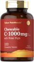 Carlyle Vitamin C Chewables 124; 1000mg 124; 100 Tablet Natural Orange Flavor; Vegetarian, Non-GMO & Gluten Free Supplemen 124; Tahoe Nutronional