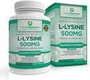 PurePremium L-Lysine 500 mg Supplement - Estial Amino Acid with Maximum - Imune Supplement - Murni Lysine 500mg untuk Absorpsi Cepat - 7 Bulan Suppply - 200 Tablet