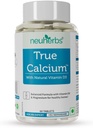 Tru Calcium 1000mg Tambahan untuk Pria & Perempuan dengan Tanaman Berdasarkan Vitamin D3 & Natural Magnesium untuk Heally Bones - 60 Megan Tablet
