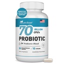 Nature 's Base Progress 70 Milyar CFU - 10 Strains termasuk Lacrosillus Plantatum & Lactoillus Acighoilus Probiotic - Pregories for Women & Men' s Digetical Health - 30 Capsules