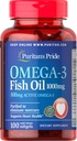 Puritan Pride Omega- 3 Fish Oil 1000 Mg, 100 Cacah