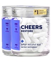Cheers Restore 124; Tambahan dengan DHM + L- Cysteine 124; Merasa Lebih Baik Setelah Minum & Dukungan Anda 124; 24 Doses 124; Dihyromyricetin, Cysteine, Milk Thistle, Prickly Pear, B-Vitamin, Ginger