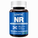 Lovita NR (Nicotinamide Ribside) 840 mg, NAD Suplemen dengan Trans- Resveratrol dan Betaine, Propine NAD Plus Levels, Penuaan Sehat, 100 Vegan Hiburan Terpadu Kapsul