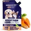 Miracle Vet High- Calorie Weight Weiner for Dogs & Cats - Multivitamin Nutration Gel, Omega Fish Oil, Calcium - Puppy, Senior, Prenatal Cat & Dog Vitamin, Suplemen untuk Weight Gain