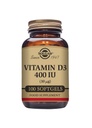 Solgar Vitamin D3 (Cholecalferol) 10 MCG (400 IU), 100 Softgels - membantu mempertahankan Bones & Teeth - Imune System Dukungan - Non-GMO, Gluten Free, Dairy Free - 100 pelayan