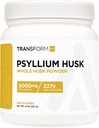 TransformHQ Seluruh Psyllium Husk 8 OZ Powder - 5000mg Per Serving - Gluten Bebas, Non- GMO