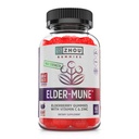 Zhou Elder- Mine Elderberry Gummies - Elderberry Vitamin C dan Zinc, Daily Ammune Suplemen untuk Perempuan & Men, Chewable Natural Black Elderberry untuk Dewasa & Anak 4 & Naik - 60 Gummies