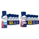 Pastikan Liquid Clear Nutrition Drink, 0g fat, 8g protein, Blueberry Pecaciate, 10 Fl Oz (Kemasan 12), Botol, bebas gluten & Ensure High Protein Strawberry Nutrition Shake, 24 Pack