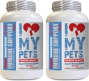 I LOVE MY PETS LLC cat Imune System - PET Imune Support Thistle untuk kucing - 120 Treats (2 Botol)
