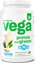 Vega Protein dan Hijau Powder Protein, Vanilla - 20g Tanaman berbasis Protein Plus Vegan, Non GMO, Pea Protein untuk Perempuan dan Pria, 1.9lbs