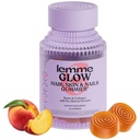 Lemme Glow Collagen Gummies for Thick Hair, Strong Nails & Healthy Skin with Multiten Collagen Peptides, Biotin, Trace Mineces, Zinc, Vitamin A, C & E, Dairy & Gluten Free, Peach Flavor, 60 ct.