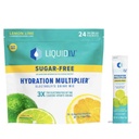 I.V. Liquid Sugar- Free Hydration Multiplier - Lemon Lime - Hidration Powder, Electrolite Drink Mix, Easy Open Single- Serving Stick Non- GMO 24 Sticks + 1 - 0.45 gula anggur hijau gratis