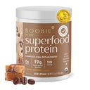 Bobbie Body Superfood Protein Pregnancy and Postpartum Meal Replacement Shake, Coffee Caramel Flavor 14; 19g Protein 124; Safe for Lactation & Motherhood 124; Organik, Vegan, Zero Sugar, 1 Tub (20 Pelayan)