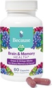 Karena Suplemen Otak untuk Memory & Focus - Proprietary Blend dengan Ginkgo Biloba - Mendukung Fungsi Kognitive, Perhatian & Mental Clarity - Vegan, Gluten-Free, Non-GMO - 740mg Serving - 60 Capsules