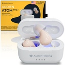Audien Hearing ATOM PRO 2 Wireless Rechargable OTC Hearing Aids, Premium Comfort Design and Invisible Hampir