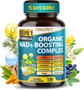 VEGATOT NAD + Boosting Kompleks - NAD Suplemen untuk Perempuan & Pria 15 -1 Formula-1 dengan Resveratrol Turmeric Quercetin Rosemary Bilberry Sage Green Tea