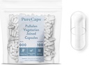 PureCaps USA - Kosong Vegetarian Vegan Pullalan Pullalan Pill Capsules Ukuran 000 12.4; 1.000 Pills Gabungan; Clear 124; Non-GMO Disertifikasi 124; SLS, Gluten, Preservative Free