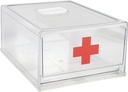 Penyimpanan obat-obatan Penyimpanan Obat-obatan Kosong untuk Kabinet Penggambar Plastik Pertama Aid Clear Stackable MedicIe Organizer untuk Bantuan Pertama, Persediaan Medis dan Penyimpanan Obat