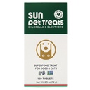 Sun Chlorella Sun Pet Treats Green Superfood Cat & Dog Supplement - Chlorophill Eleuthero & Lecithin, Minevents, Antioksidants & Vitamin for Dogs & Cats - Ammune Defence, Skin & Gut Health - 120 Bite