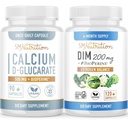 SMNutrition 200mg DIM Suplemen dengan Kalsium D-Glucarate 124; Hormone Balancing Bundle dengan DiM Diindolylmetana Capsules (120 Servings) dan Vegan Gluten Free None-GMO CDG Suplemen (90 Pelayan)