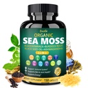 Bualle Irish Sea Moss Capsules - Organic Sea Moss, Black Seed Oil, Ashwagandha Suplemen Bladderwrack, Ginger & Burdock Root - Supports Daily Wellness, Skin & Energy - 150 Capsules (1 Pack)