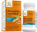 Terry Alammed CuraMed 100 mg Curcumin Complex - Enhanced Absorpsi Curcumin Suplemen dengan Turmeric - Brain & Liver Health Supplemen Kesehatan - Vegan Dietary Suppplemen - 60 Chewable Tablet