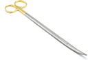 Gunting Metzenbaum dengan Tagsten Carbide Inserts dan Emas Rings Stainless Steel 12 "In Curved