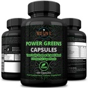 Super Greens - Imune System Support - 500 mg 120 Vegan Capsules - Superfoods for Daily Booster - Healthy Keto Blend with Acai, Wheatgrass, Guarana, Chlorella, Flaxseed, Matcha, Maca - by NextGenU