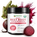 Beet Juice Powder Organic - Cold Press - 20: 1 Konsentrat - konsentrasi Beet Root Powder - Nitric Oxide - Circulation Dukungan - 57 Services of Beet Root Suppplemen - 7oz
