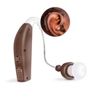 MSA 30X Di belakang Ear Sound Amplifier, Amplifies Sound oleh 30 Times, Lighweight, Virtually Invisible, Comfortable, Adjustable Volume, Fast Charging, Brown, 1ct