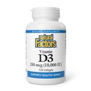 Faktor Alam Vitamin D3 - Tambahan Harian untuk Bone & Dukungan - Vitamin D Adlement Aids Healthy Imune System Fungsi - Mendukung Joints Kuat & Knee - 120 Softgels (120 Hamba)