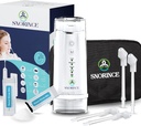 Sistem Irigasi Nasal untuk Bantuan Sinus - Portable Cordless Electric Neti Pot Nose Cleaner - Sinus Flush Kit untuk Dewasa & Anak-anak, Rumah & Travel dengan 4 Rinse Modes, 4 Nozzles, 40 Salt Packs