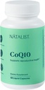 NATALIST CoQ10 Ubiquinone 120 mg Daily Fertility Vitamin Powerful Antioksidant Suplemen Energi & Cellular - Larangan Tinggi untuk Perempuan & Men Vegan, Non- GMO - 60 Liquid Capsules