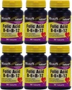 Mason Vitamin Folic Acid B-6 & B12 Heart Health Formula 90 Tablet per Botol Paket 6 Total 540 Tablet