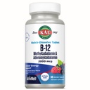 KAL Vitamin B12 Methylcobalamin dan Adenosylcobamin 2000 mcg ActivMelt, B12 Suplemen Energi, Metabolisme, Nerve, Red Blood Cell Dukungan, Absorpsi Tinggi, Natural Berry, 60 Serv, 60 Micro Tablet