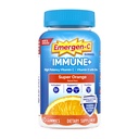 Emergen- C Imune + Triple Action Imune Dukung Gummies, BetaVia (R), 100mg Vitamin C, B Vitamin D dan Antioksidants, Super Orange - 45 Count