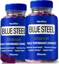 (2 Paket) Blue Steel Gummies for Men, Daily Nutition to Boost Confidence and Overall Health, All Natural Suppplication To Duak Performance, Official Male Gummy, BlueSteel Review (120 Gummies)