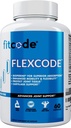 fitcode Flexcode Ultra Premium Joint Dukung, Glucosamine, Turmeric, MSM, Chondroitin, Acid Hyaluronic, Gluten- Free, for Men and Women (30 pelayan)