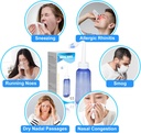 300 ML Nasal Rinse Neti Pot Sinus Rinse Bottle Gentle Nasal Bottle Nose Cleaner Comfortable for Adult & Kid Effective Pressure Irrigatio dengan 20 Nasal Wash Salt Packets BPA Free