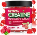 Cretine Monohydrate Gummies for Men & Women 120 CT - 5600mg of Creatine Monohydrate per Serving, Chewable Creatine Monohydrate for Muscle Duction Boost, Sugar Free, Vegan (Raspberry Flavor)