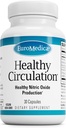 EuroMedica Sehat Sirkuit - Tambahan Diet untuk Sirkulasi Sehat - Bantuan Darah Sehat & Hati Fungsi - Bukan-GMO & Vegan - 30 Kapsul (30 Hamba)