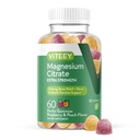 VITEEEY Magnesium Gummies for Dewasa - 170mg of Magnesium Citrate Gummy for Calm, Sleep, Nerve & Muscle Fungsi Dukungan - Vegan, Gluten Free - 60 Count